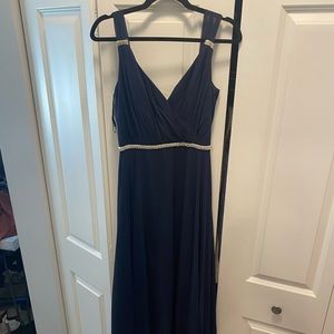 Navy Blue Formal Long Dress